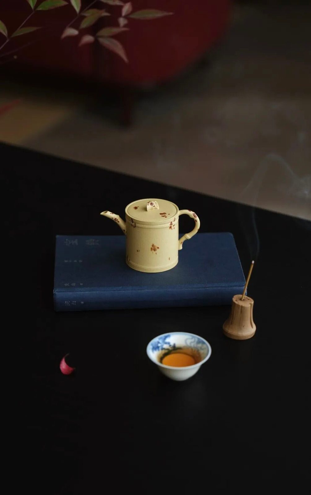 湘妃雨 段泥竹節壺
